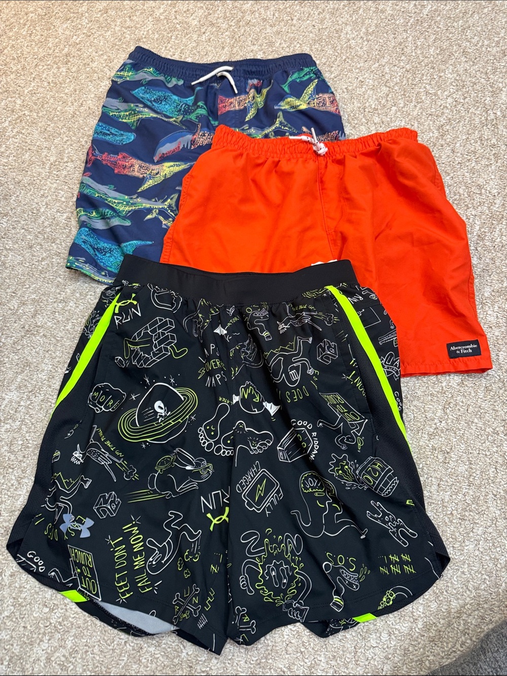 Big Kids (14-16) Multi Graphic Athletic Swimming Shorts 3 for $15